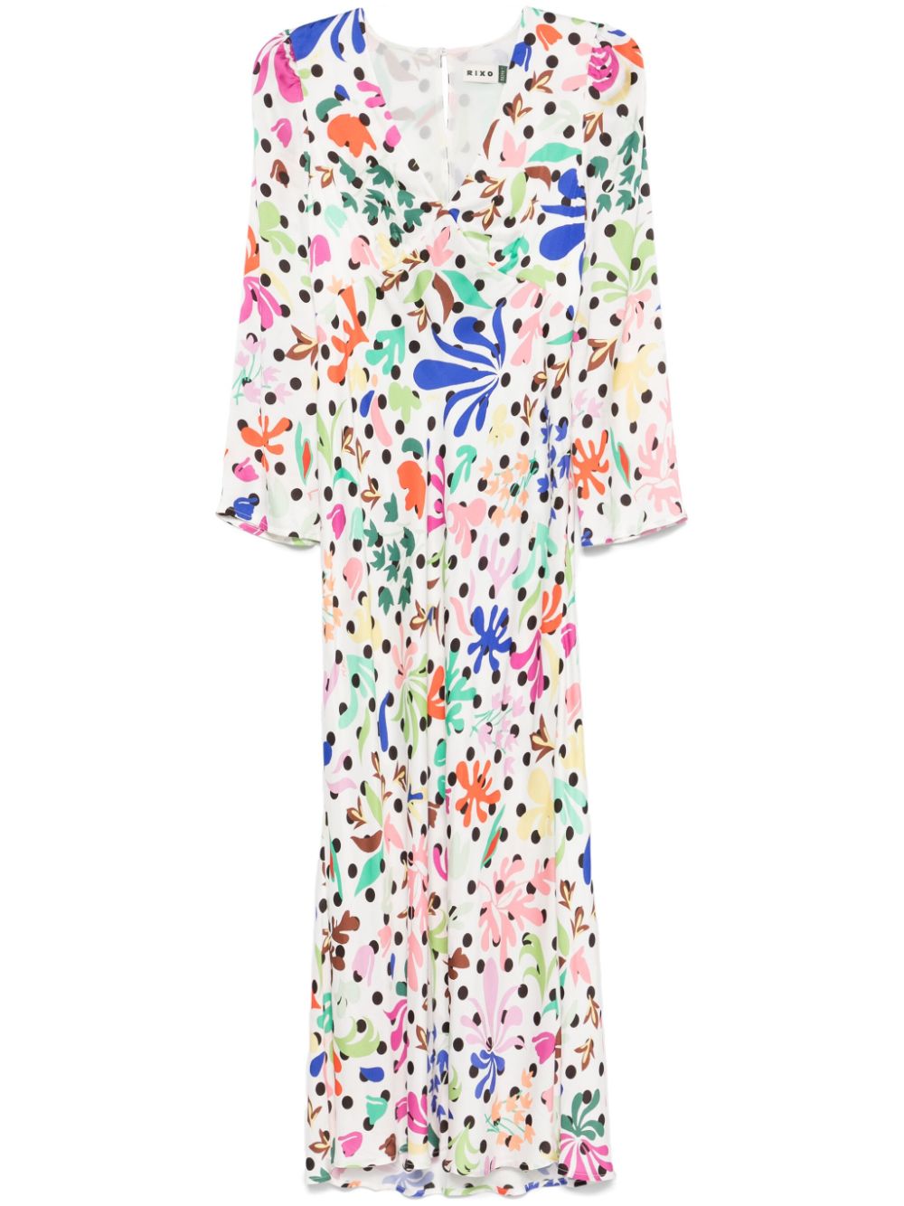 Rixo floral dot-print maxi dress - White von Rixo