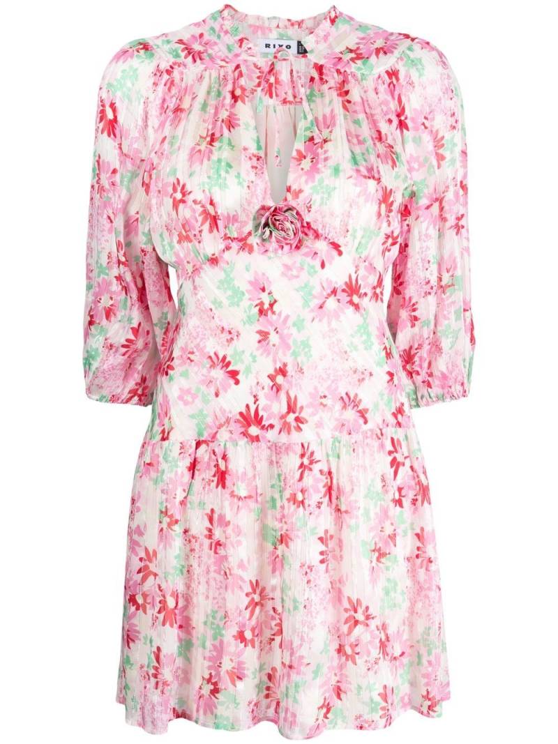 Rixo floral-print mini dress - Pink von Rixo