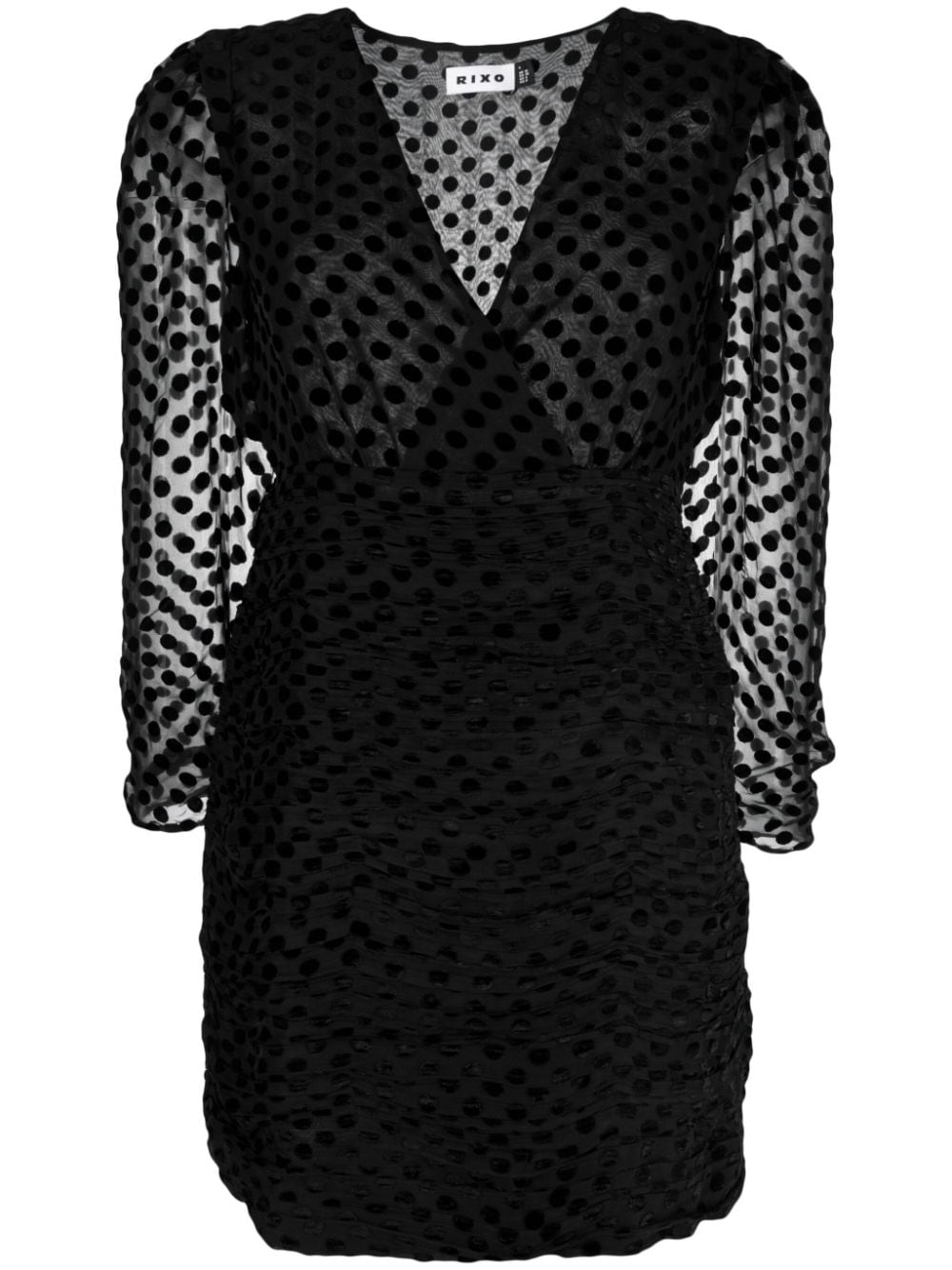 Rixo polka dot-print minidress - Black von Rixo