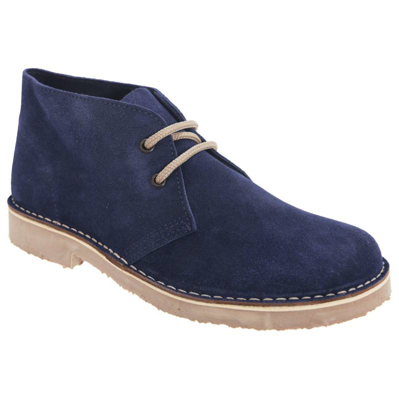 Desert Boots Wüstenstiefel Schuhe, Wildleder, Ungefüttert Damen Marine 36 von Roamers