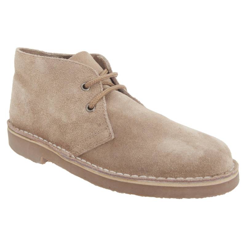 Desertboots Schnürschuhe Halbschuhe, Wildleder Damen Beige 47 von Roamers