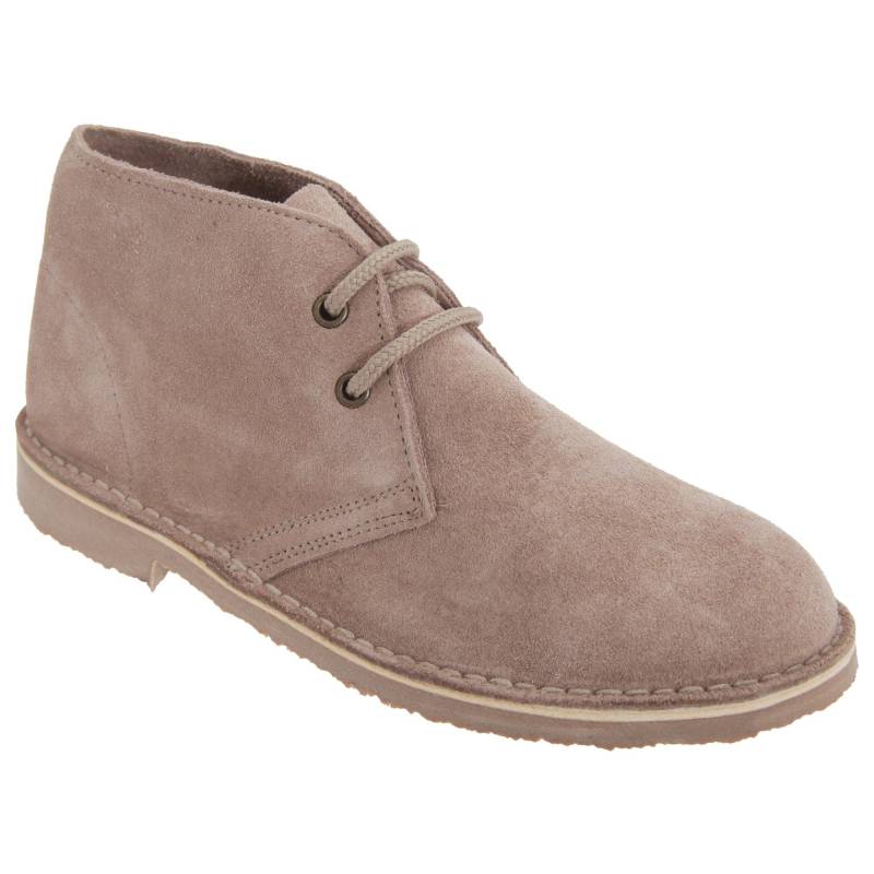 Desert Boots Wüstenstiefel Schuhe, Wildleder, Ungefüttert Damen Taupe 38 von Roamers