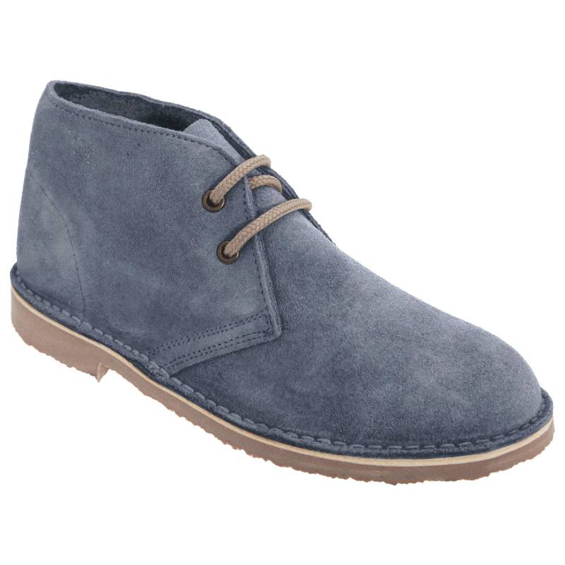 Roamers - Desert Boots Wüstenstiefel Schuhe, Wildleder, ungefüttert, für Damen, Blau Denim, Größe 39 von Roamers