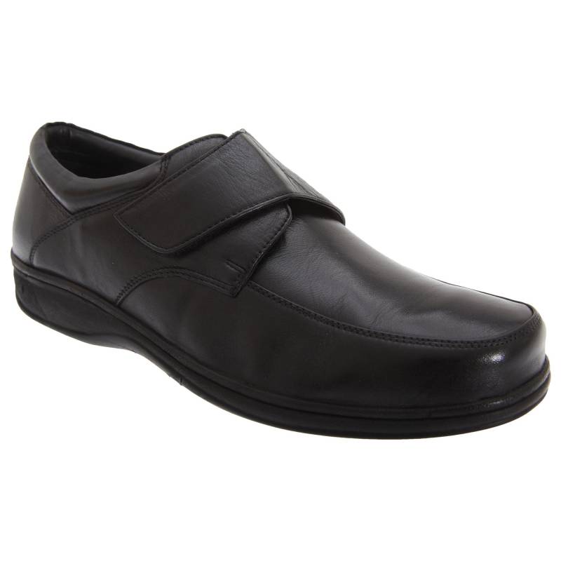 Superlight Lederschuhe Schuhe Mit Klettverschluss Herren Schwarz 39.5 von Roamers