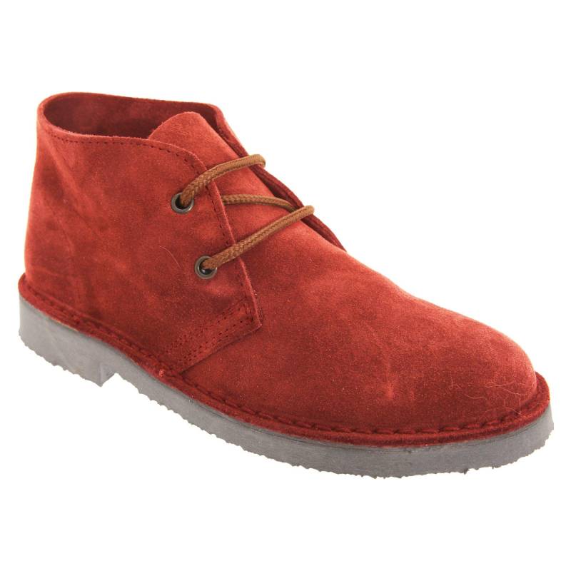 Roamers - DesertBoots Schnürschuhe Halbschuhe, Wildleder, für Damen, Rot Bunt, Größe 40.5 von Roamers