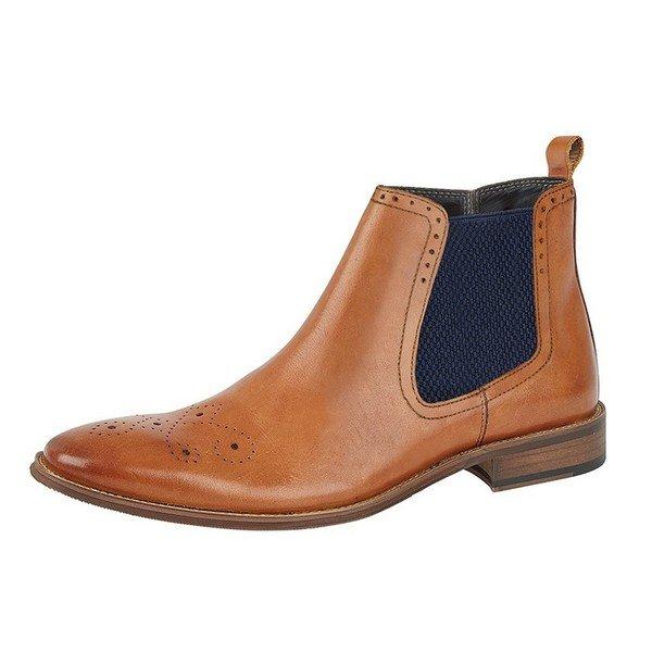 Stiefeletten, Leder Herren Tan 42 von Roamers