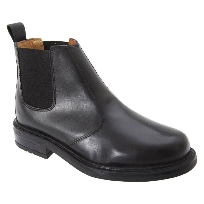 Chelsea Leder Stiefeletten Herren Schwarz 43 von Roamers