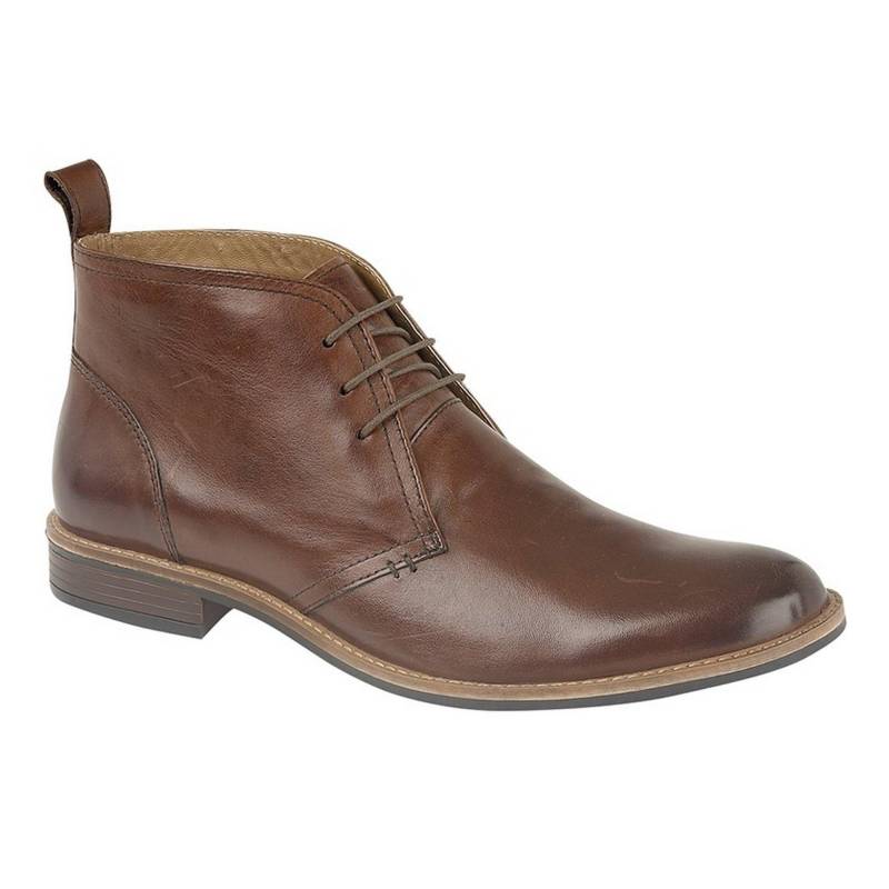 Leder 3 Ösen Desert Stiefeletten Herren Braun 43 von Roamers