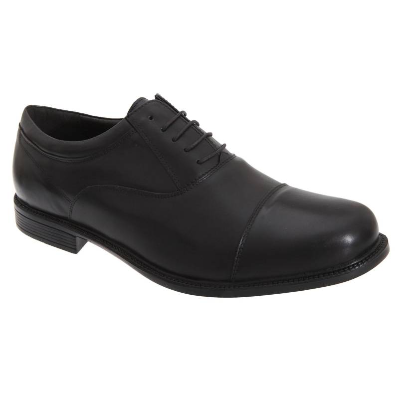 Roamers - Fuller Leder Oxford Schuhe, für Herren, Schwarz, Größe 44.5 von Roamers