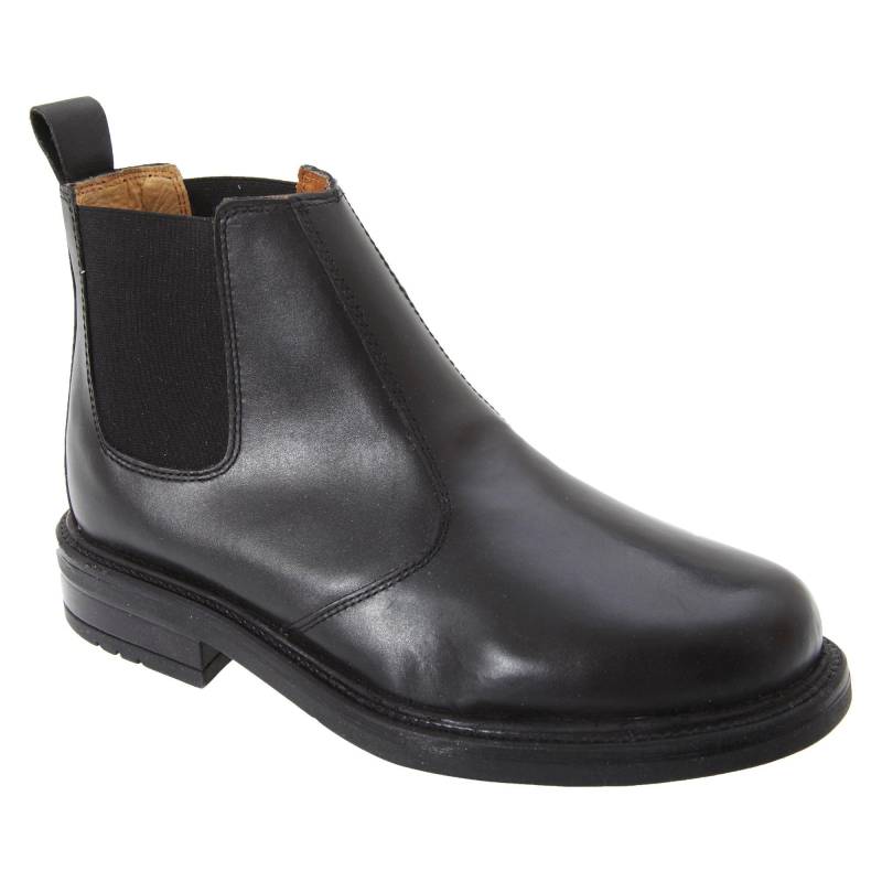 Chelsea Leder Stiefeletten Herren Schwarz 47 von Roamers