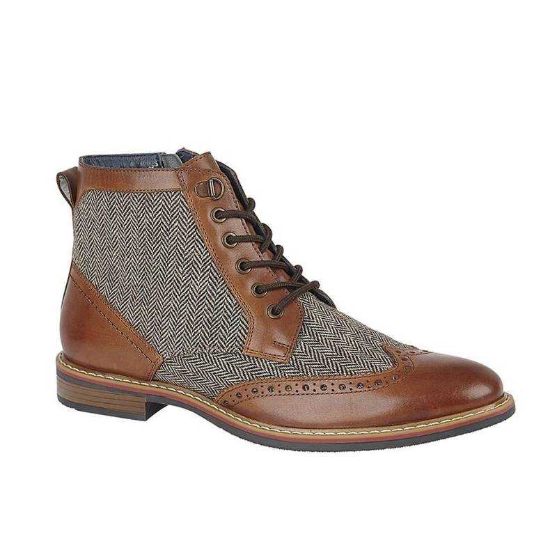 Stiefeletten, Fischgrätmuster, Leder Herren Multicolor 42 von Roamers