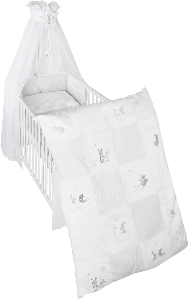 roba® Himmelbettgarnitur »Fox & Bunny«, 4-tlg., mit Bettwäsche, Nestchen und Himmel von Roba®