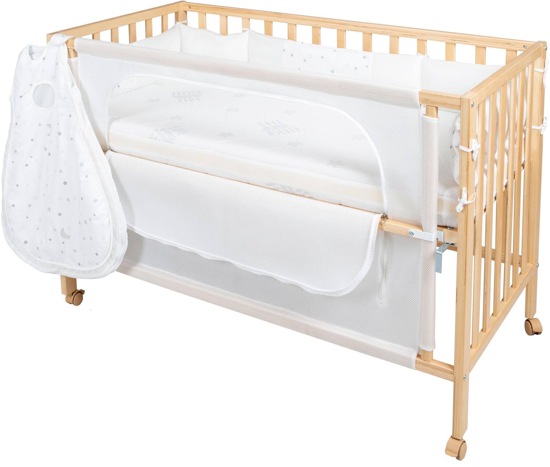 roba® Babybett »Room Bed, safe asleep®, Sternenzauber natur«, (4 tlg.) von Roba®