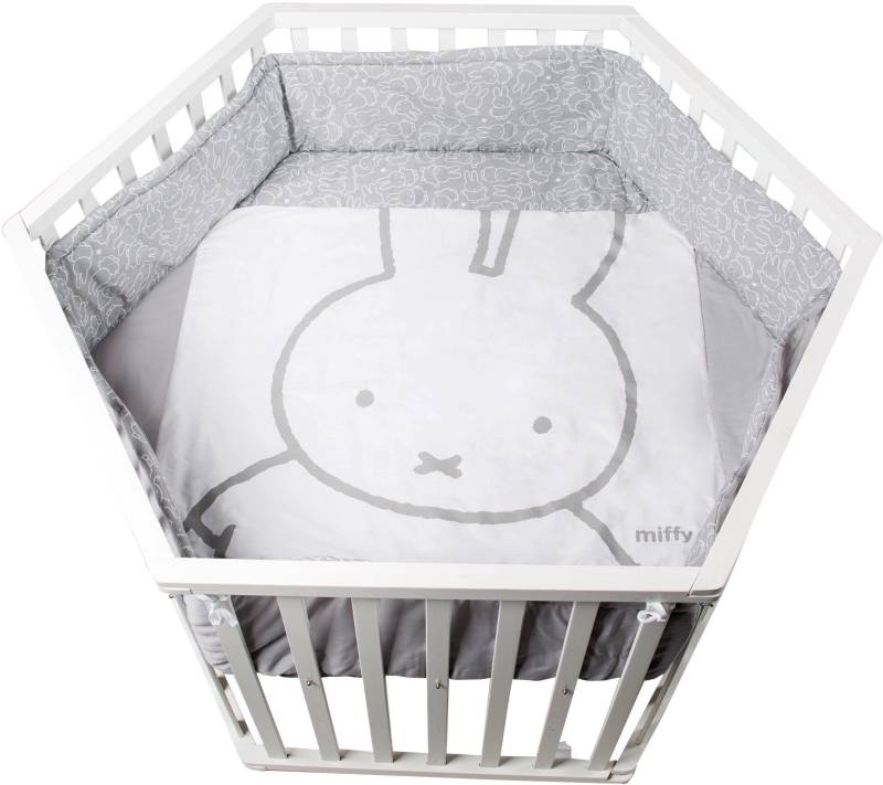 roba® Laufgitter »miffy®, weiss, 6-eckig«, bis 15 kg, mit Stoffeinlage und Nestchen von Roba®