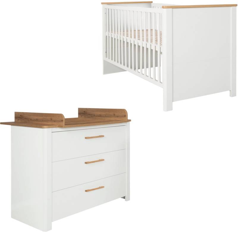 roba® Babymöbel-Set »Ava«, (Spar-Set, 2 tlg., Kinderbett, Wickelkommode), mit Kinderbett und Wickelkommode; Made in Europe von Roba®