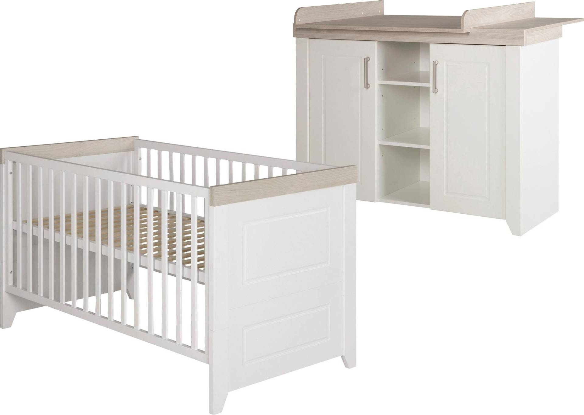 roba® Babymöbel-Set »Felicia«, (Set), im Landhausstil - Gitterbett: umbaubar & höhenverstellbar von Roba®