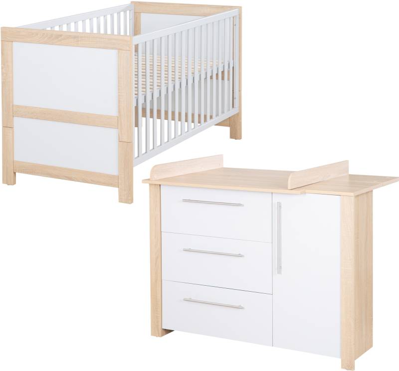 roba® Babymöbel-Set »Matilda«, (Spar-Set, 2 tlg., Gitterbett, Wickelkommode) von Roba®