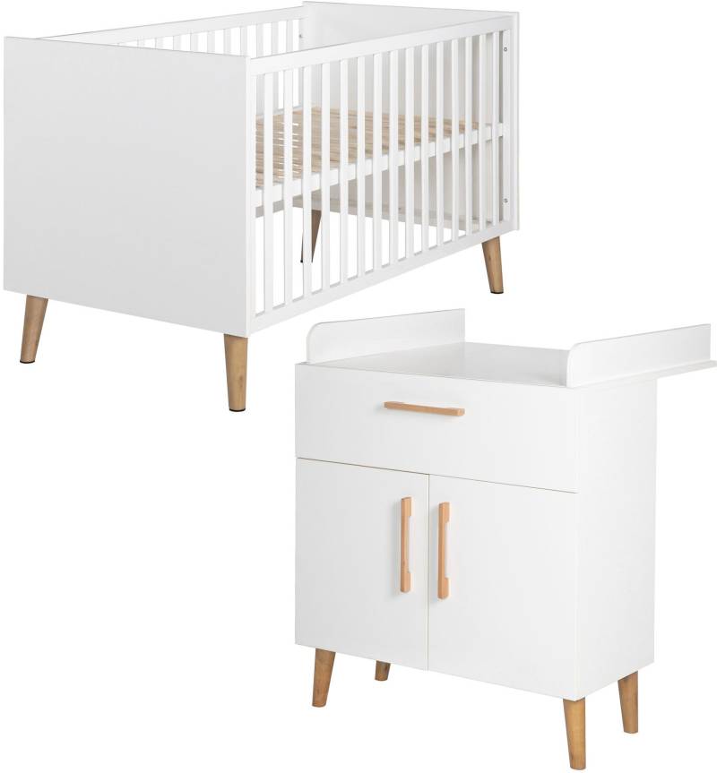 roba® Babymöbel-Set »Mick«, (Spar-Set, 2 tlg., Babybett, Wickelkommode), mit Kinderbett und Wickelkommode von Roba®