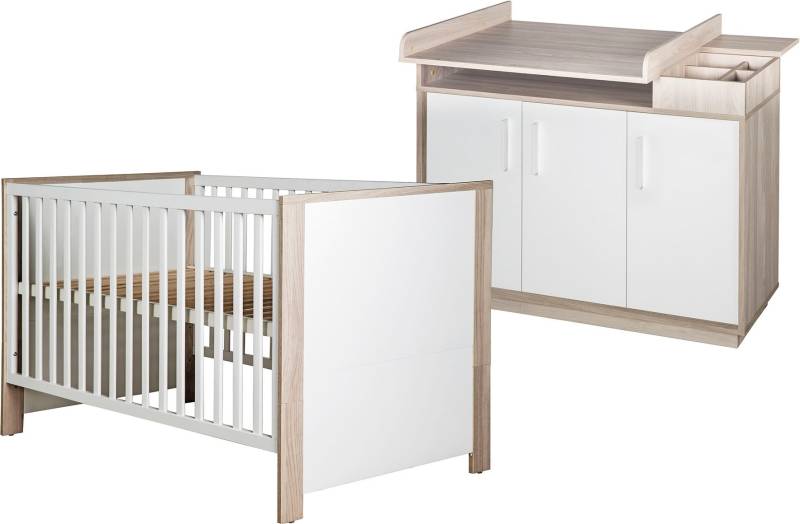 roba® Babymöbel-Set »Olaf«, (Spar-Set, 2 tlg., Kinderbett, Wickelkommode), mit Kinderbett & Wickelkommode; Made in Europe von Roba®