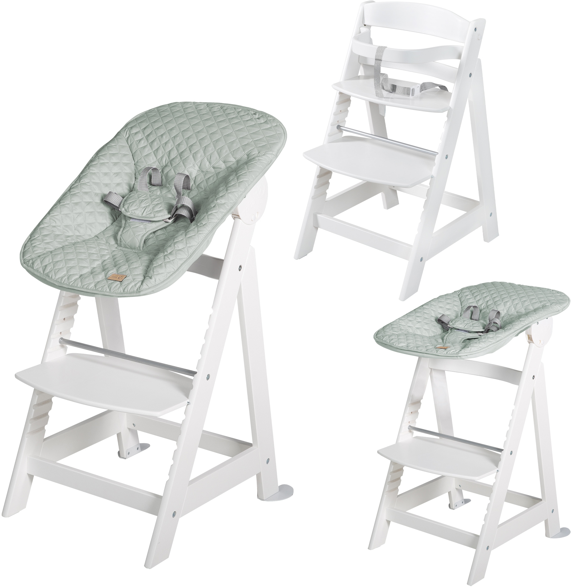 roba® Hochstuhl »Treppenhochstuhl 2-in-1 Set Style, Born Up«, mit Neugeborenen-Aufsatz von Roba®