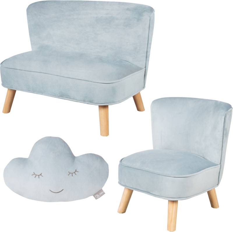 roba® Kindersitzgruppe »Lil Sofa«, (Set, 3 tlg.), bestehend aus Kindersofa, Kindersessel und Dekokissen in Wolkenform von Roba®