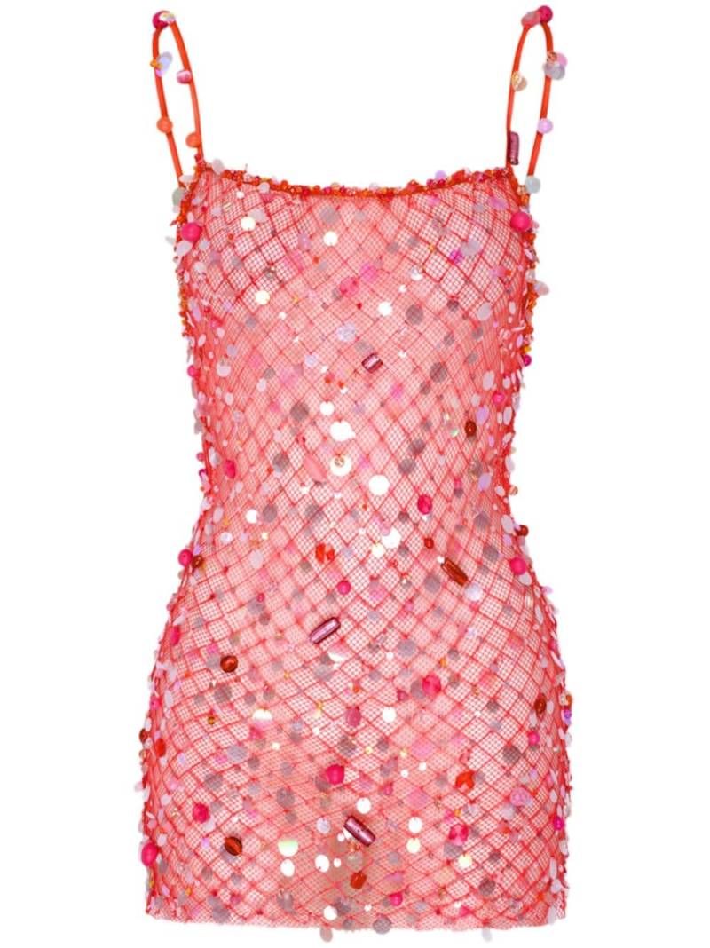 Roberta Einer Fishnet mini dress - Pink von Roberta Einer