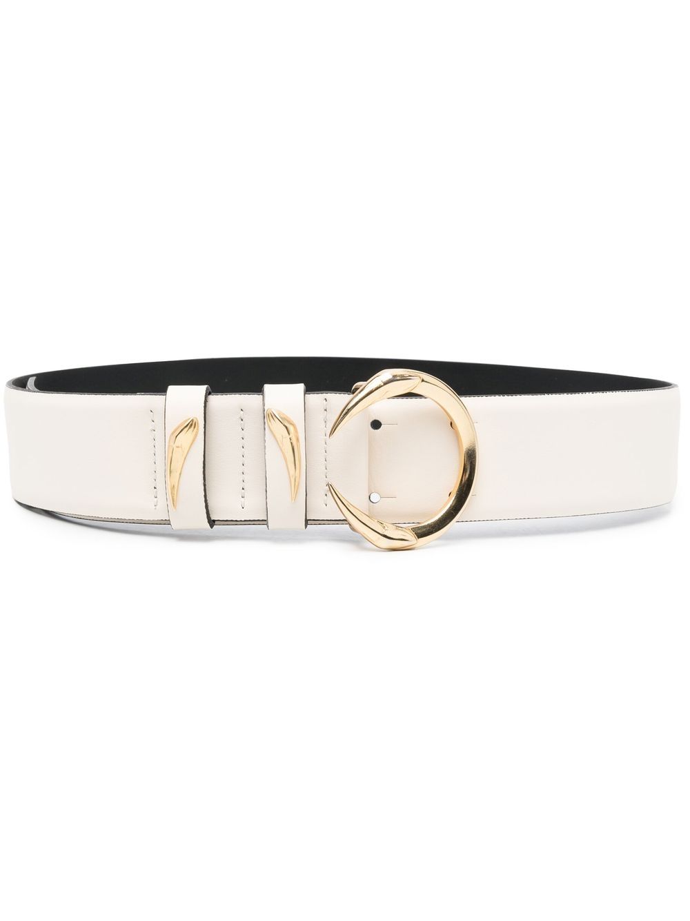 Roberto Cavalli C-logo buckle leather belt - White von Roberto Cavalli