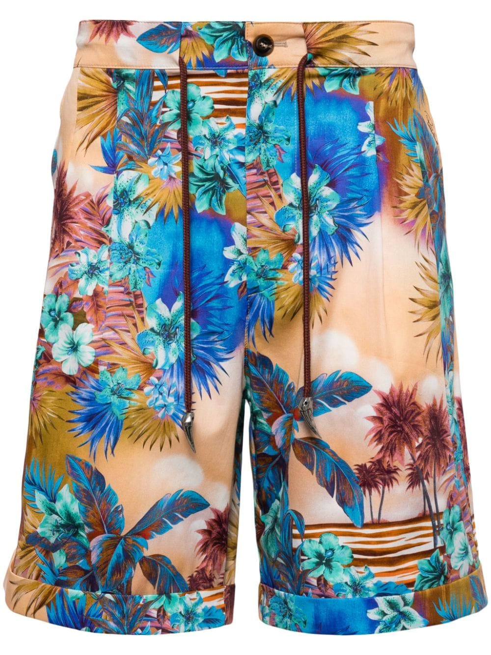 Roberto Cavalli Hawaii-print chino shorts - Multicolour von Roberto Cavalli