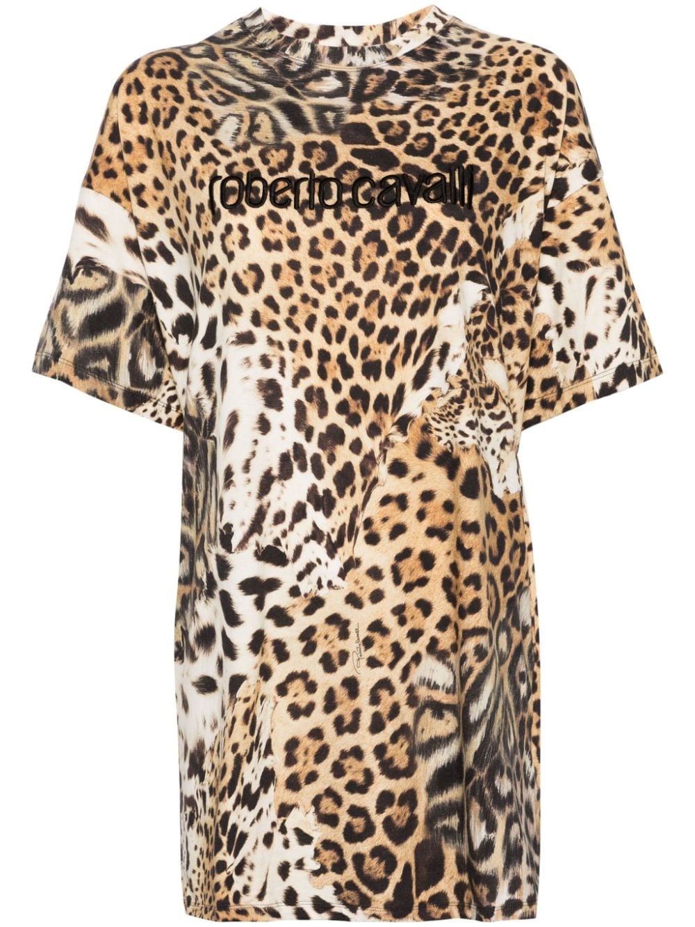 Roberto Cavalli Jaguar Skin-print T-shirt minidress - Neutrals von Roberto Cavalli