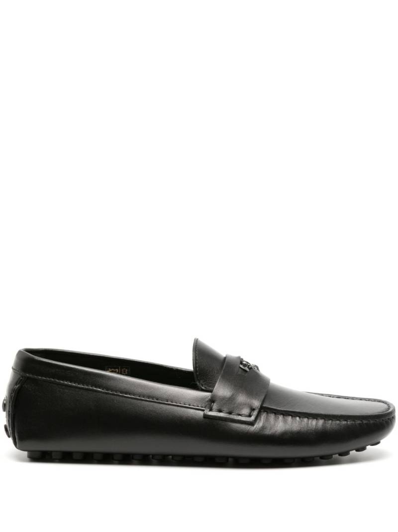 Roberto Cavalli Mirror Snake leather loafers - Black von Roberto Cavalli