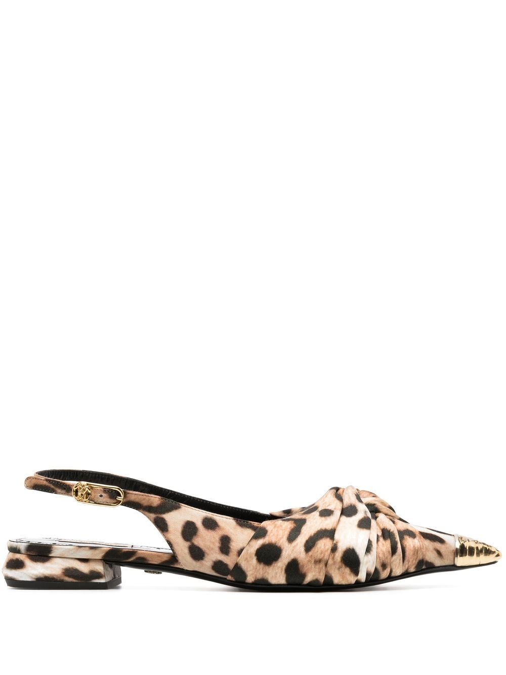 Roberto Cavalli Pettegole leopard-print slingback ballerinas - Neutrals von Roberto Cavalli