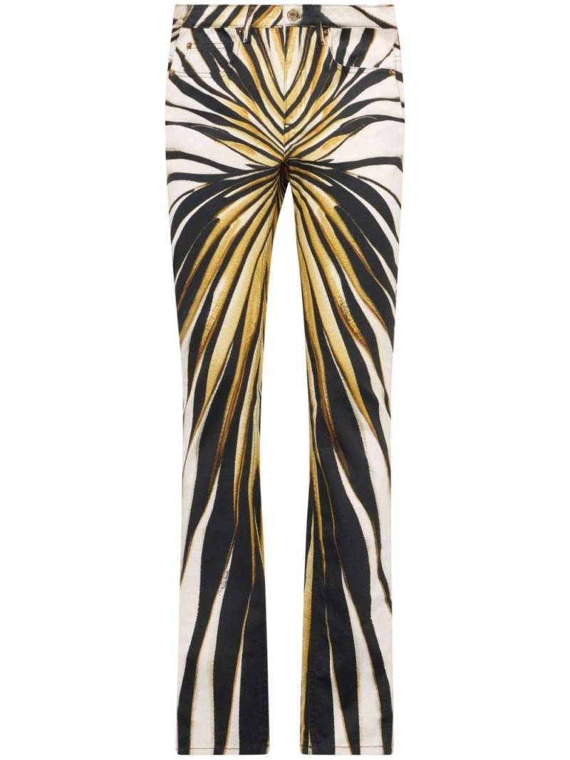 Roberto Cavalli Ray Of Gold print skinny trousers - Neutrals von Roberto Cavalli