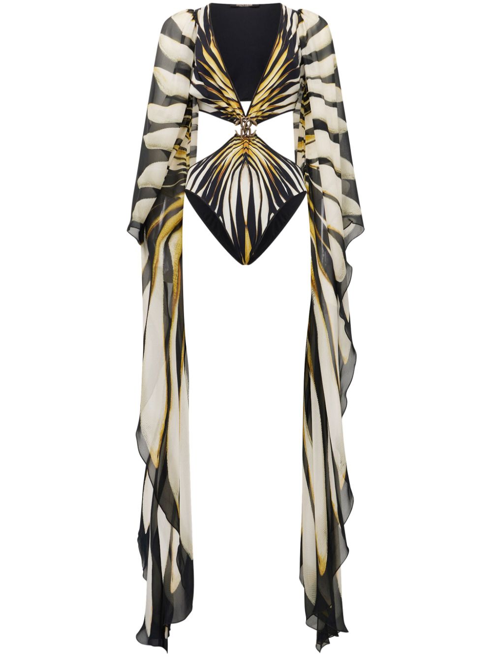 Roberto Cavalli Ray of Gold cut-out swimsuit von Roberto Cavalli