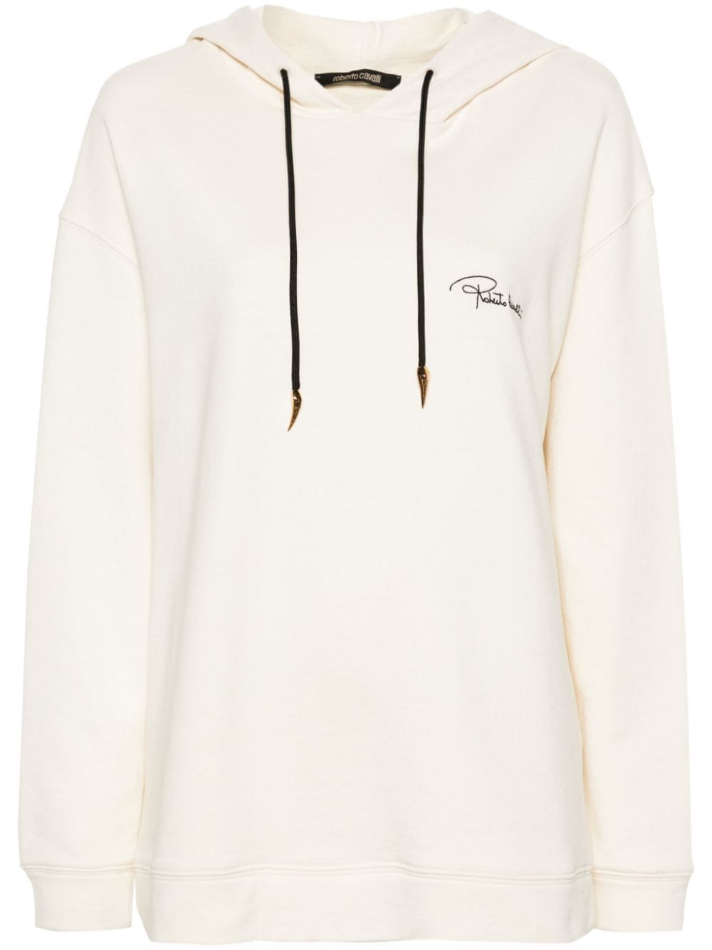 Roberto Cavalli Signature cotton hoodie - Neutrals von Roberto Cavalli