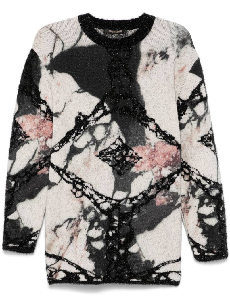 Roberto Cavalli abstract-pattern sweater - Black von Roberto Cavalli