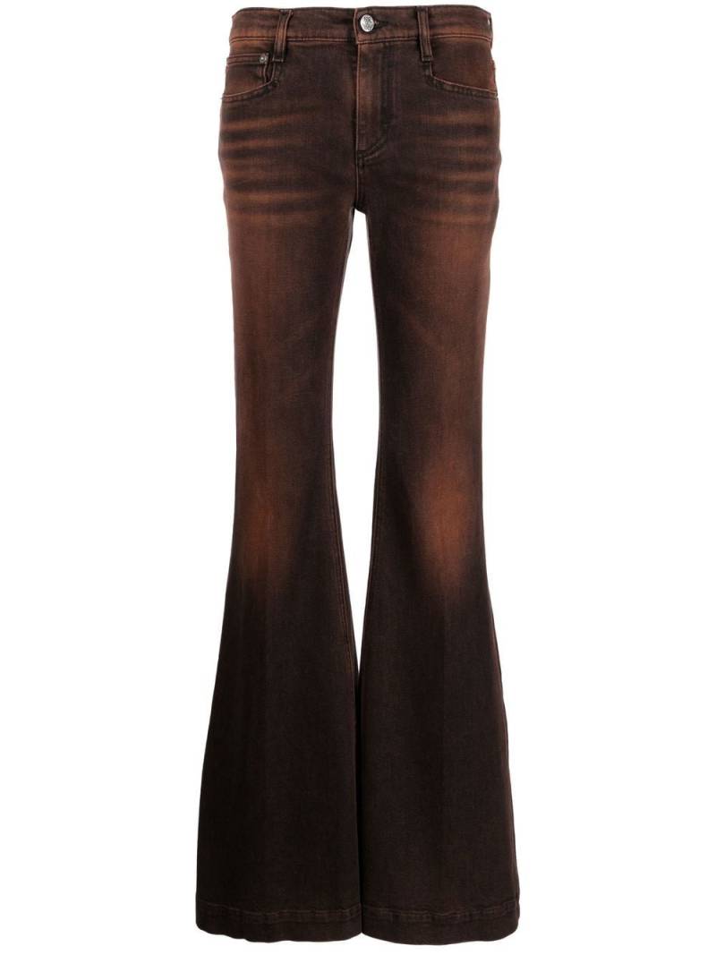 Roberto Cavalli acid-wash flared jeans - Brown von Roberto Cavalli