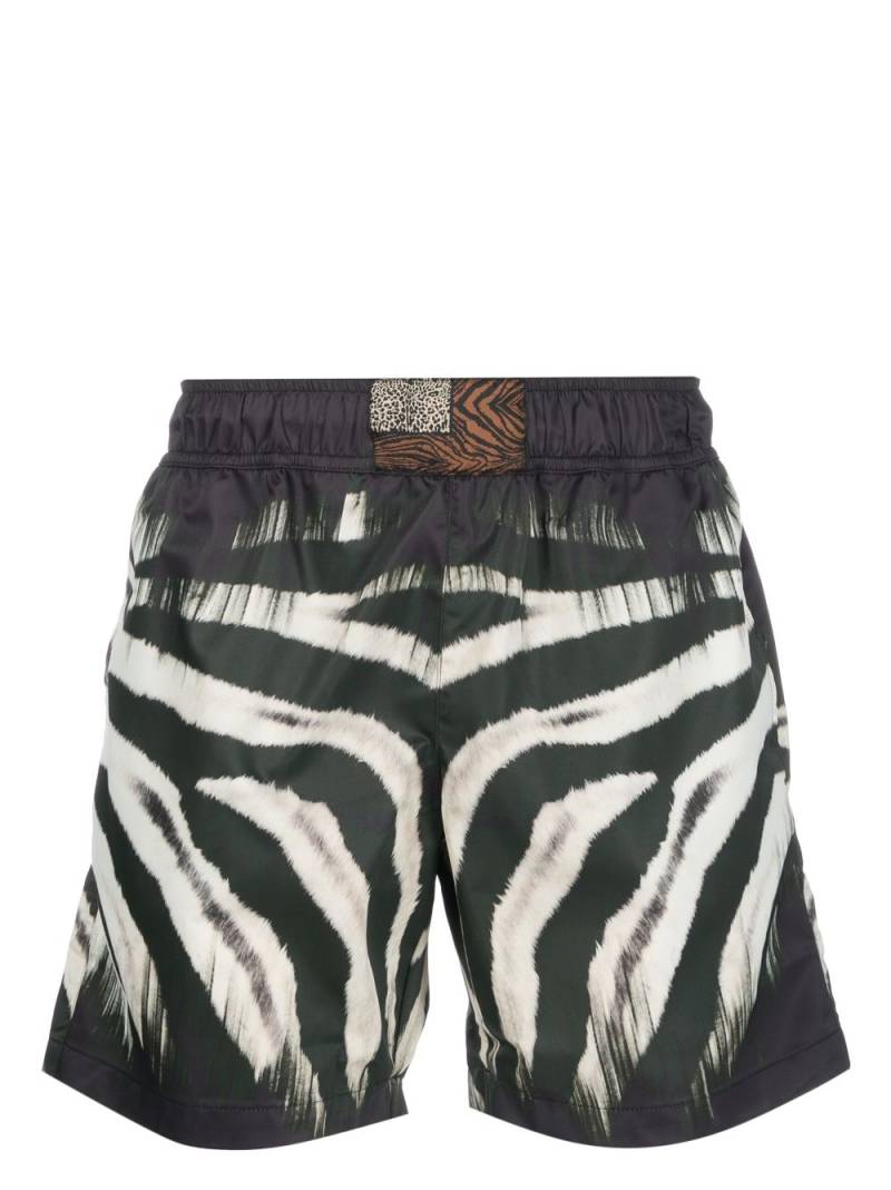 Roberto Cavalli animal-print swim shorts - Black von Roberto Cavalli