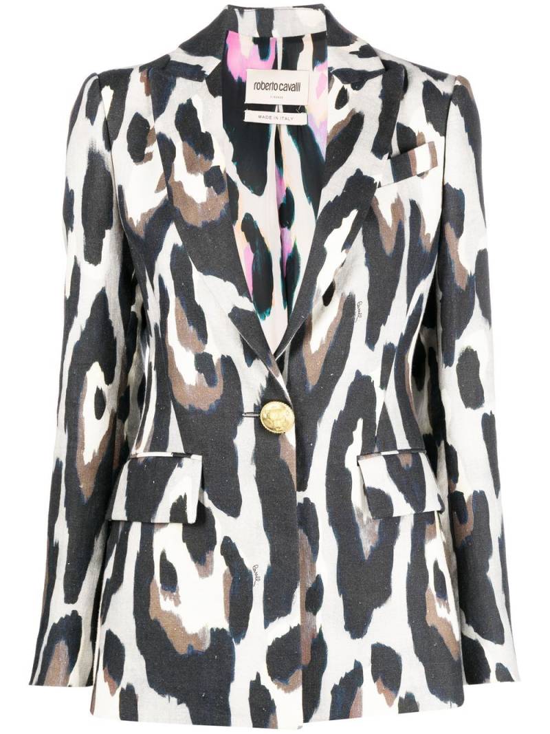 Roberto Cavalli animal-print tailored blazer - Neutrals von Roberto Cavalli