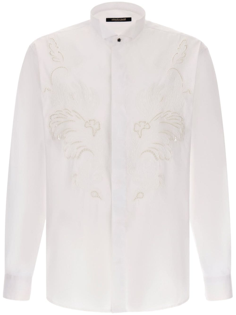 Roberto Cavalli broderie anglaise detail shirt - White von Roberto Cavalli