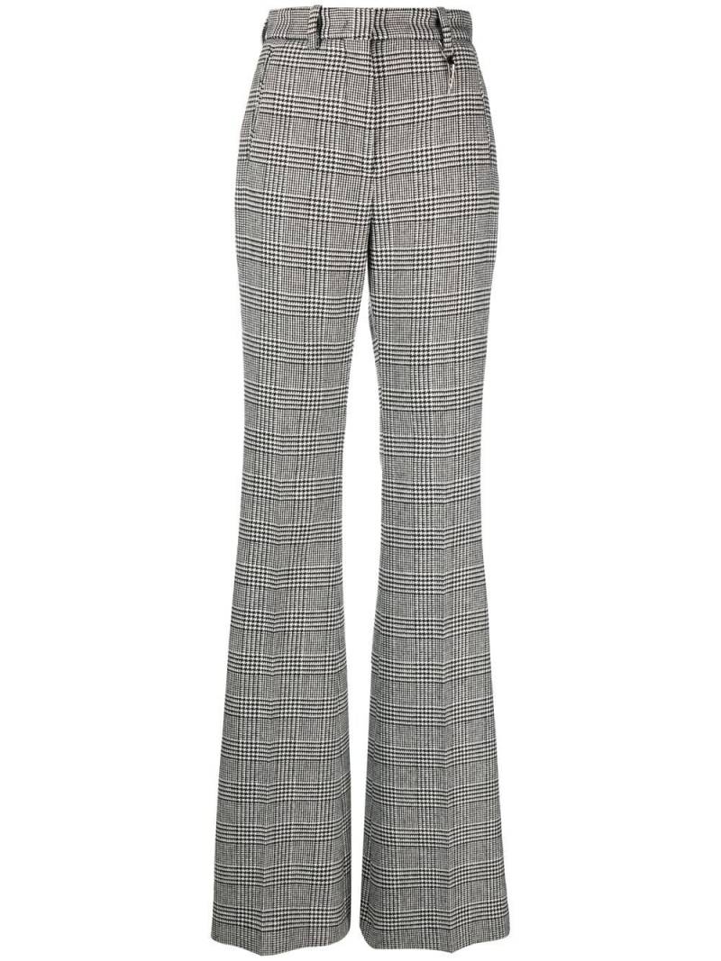 Roberto Cavalli checked flared-leg trousers - Black von Roberto Cavalli