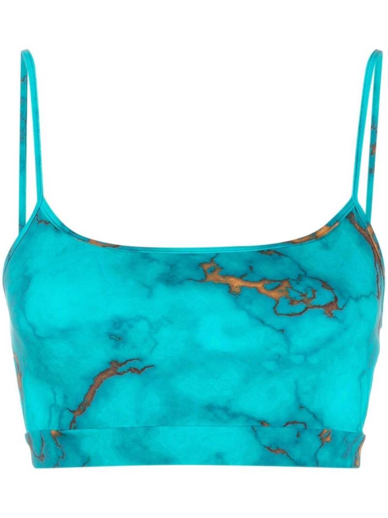 Roberto Cavalli cropped vest top - Blue von Roberto Cavalli