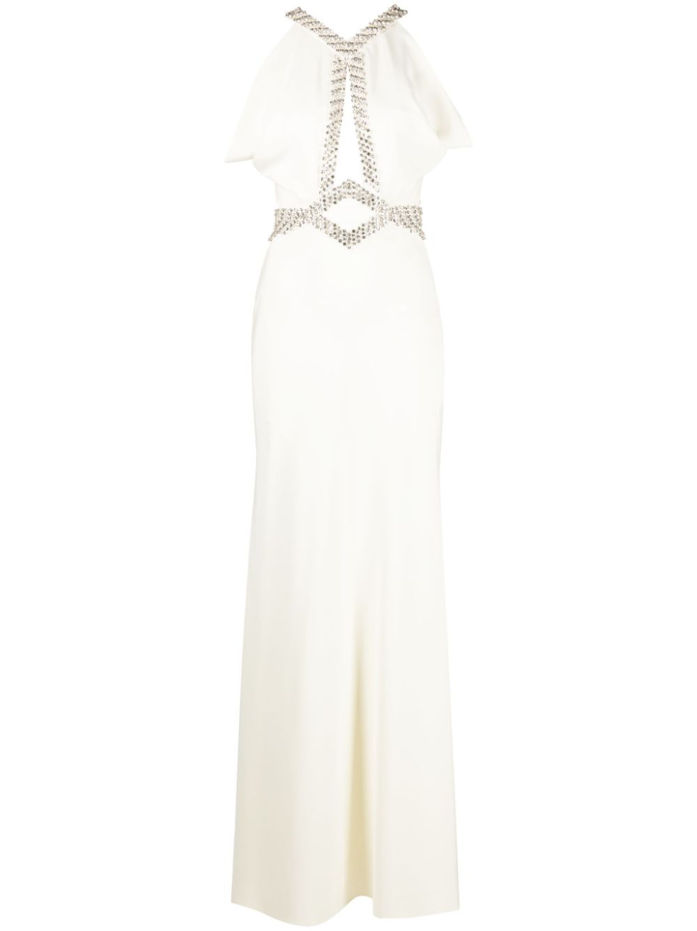 Roberto Cavalli crystal-embellished mermaid dress - Neutrals von Roberto Cavalli