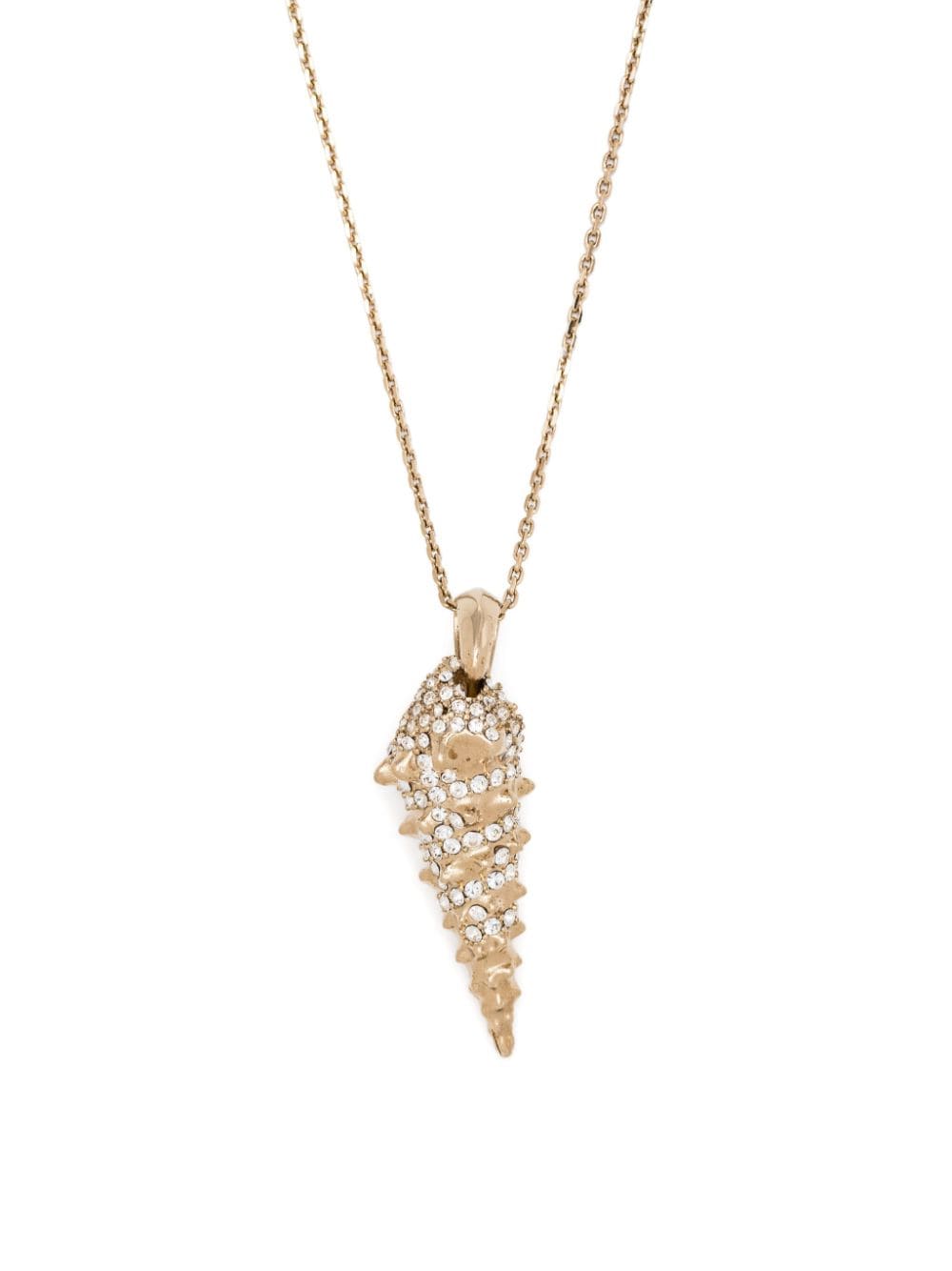 Roberto Cavalli crystal-embellished shell-pendant necklace - Gold von Roberto Cavalli