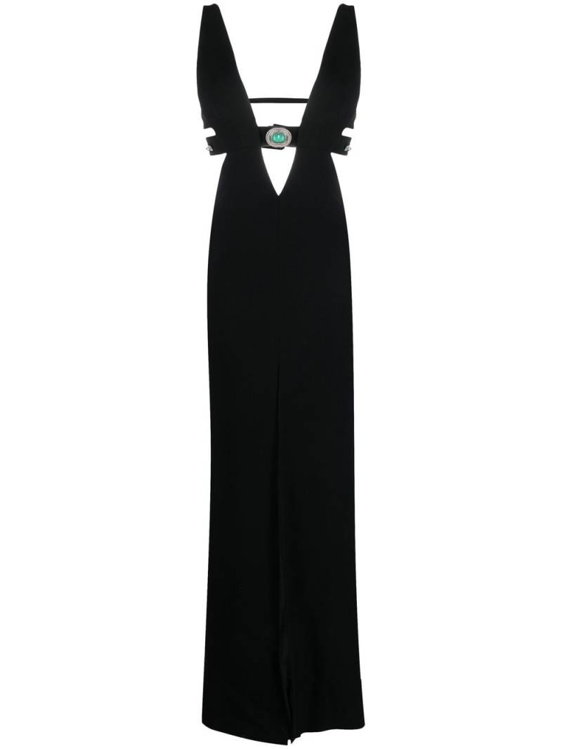 Roberto Cavalli cut-out detail wool dress - Black von Roberto Cavalli