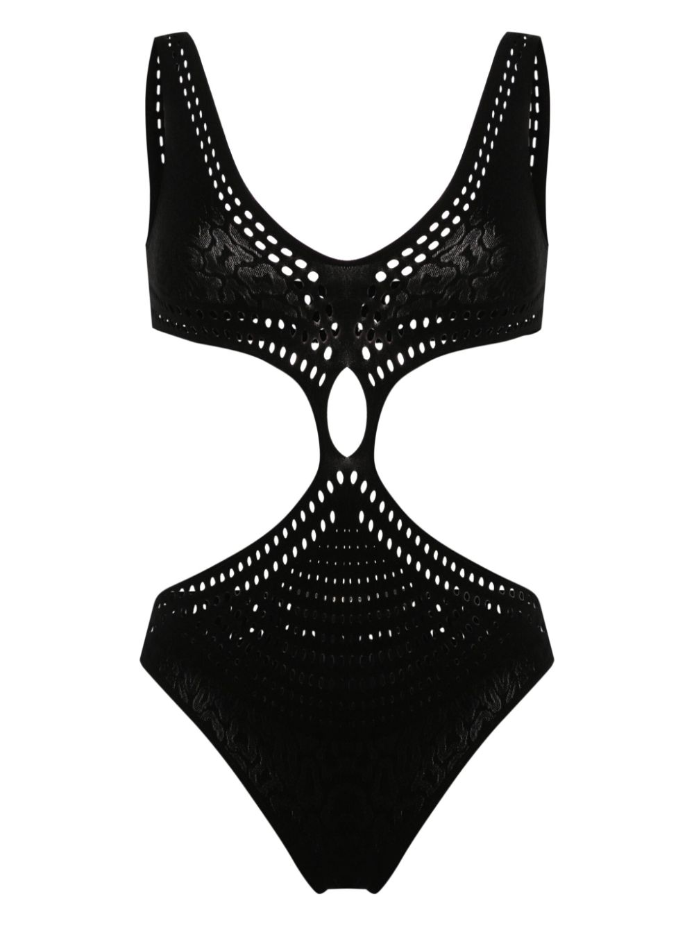 Roberto Cavalli cut-out openwork swimsuit - Black von Roberto Cavalli