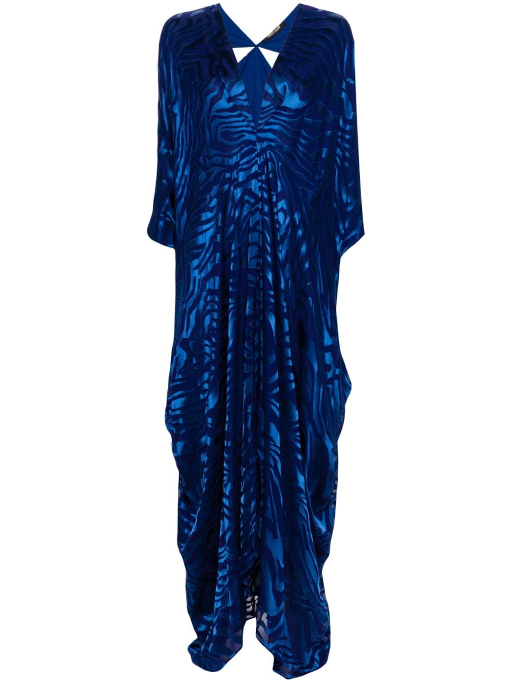 Roberto Cavalli devoré-effect kaftan dress - Blue von Roberto Cavalli