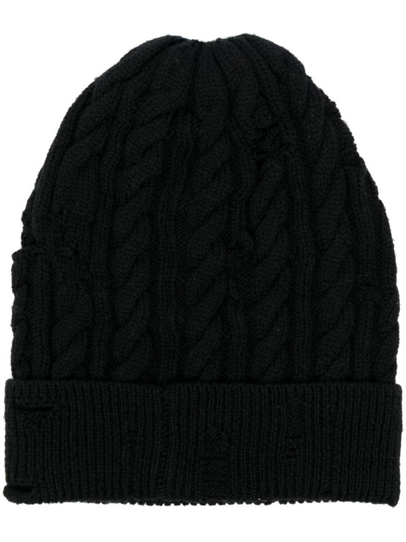 Roberto Cavalli distressed-effect beanie - Black von Roberto Cavalli