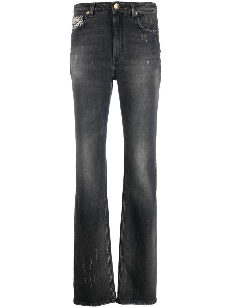 Roberto Cavalli distressed straight-leg jeans - Black von Roberto Cavalli