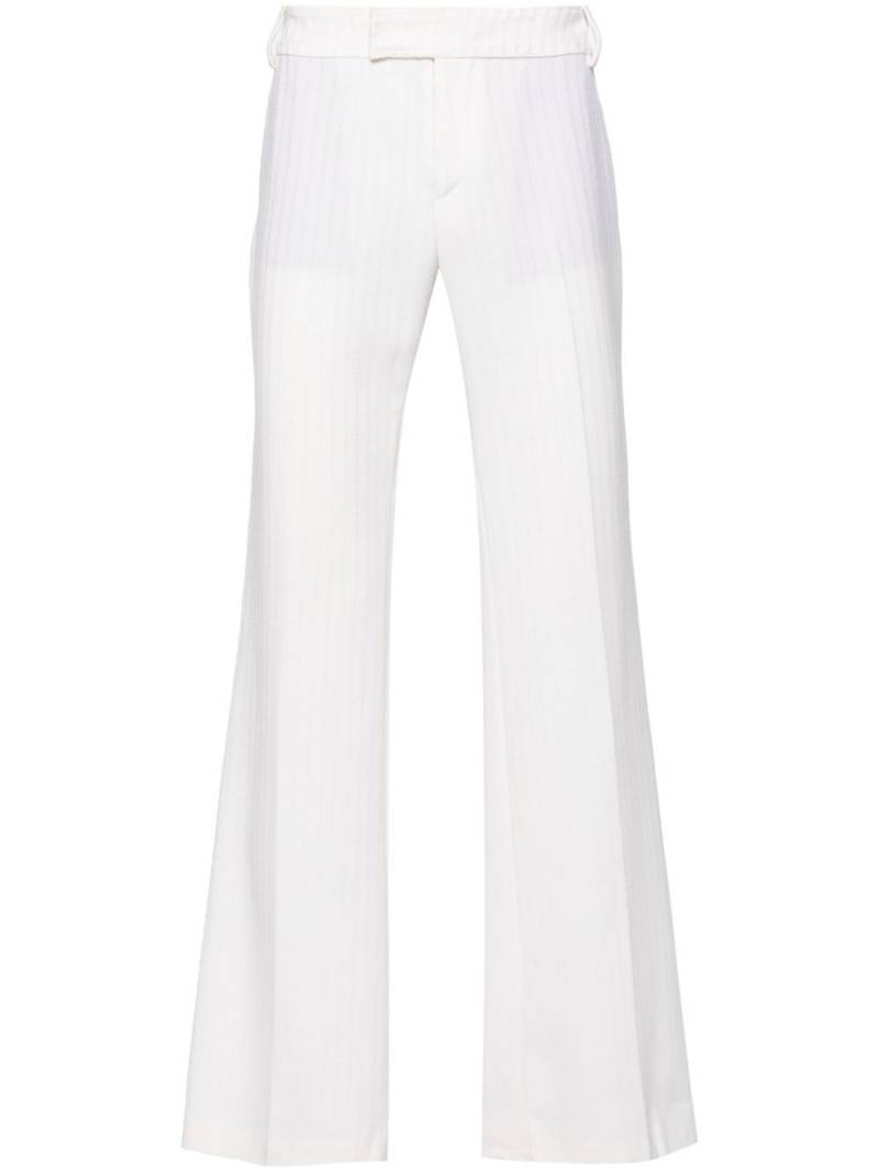 Roberto Cavalli flared virgin wool trousers - White von Roberto Cavalli