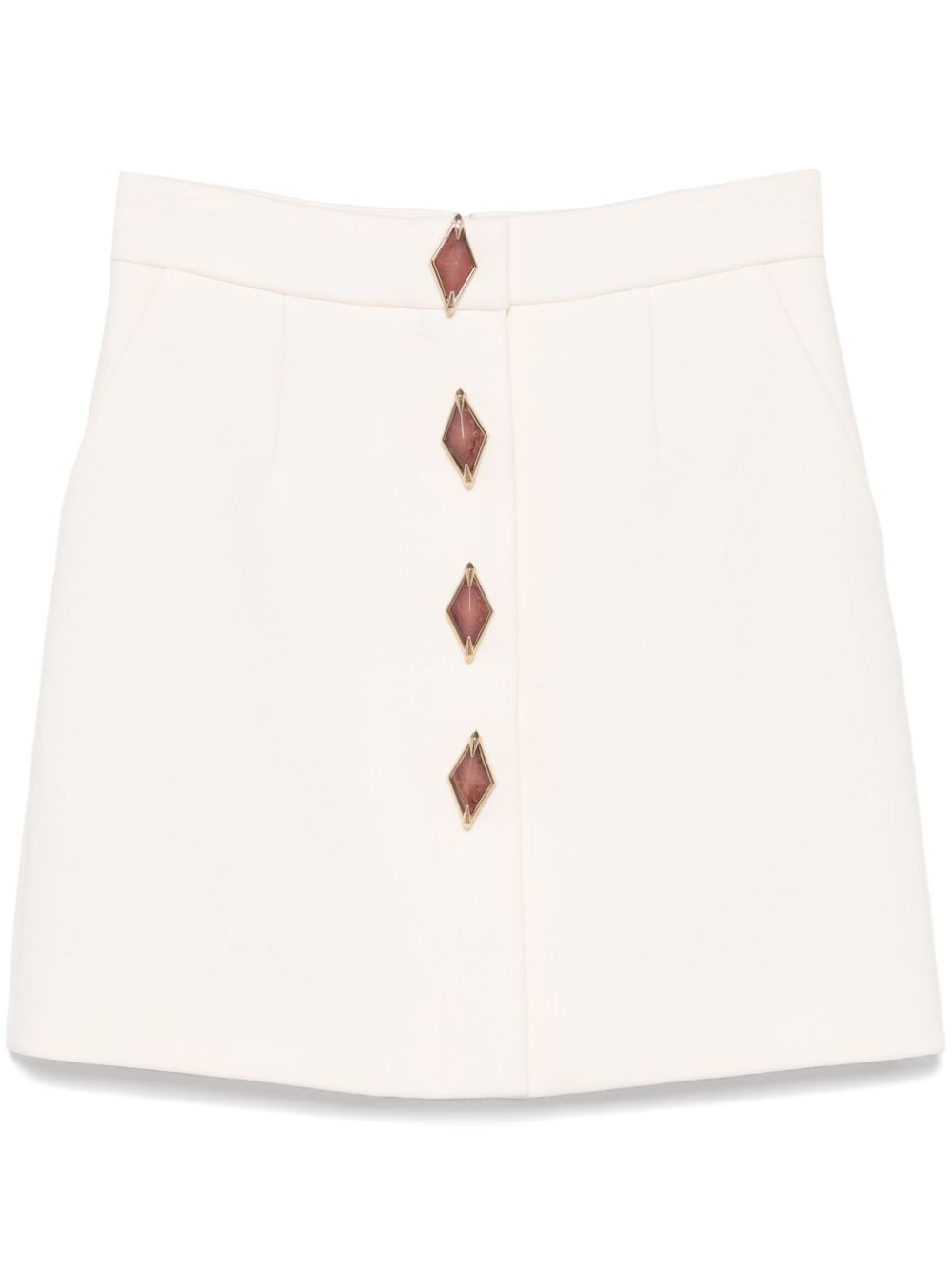 Roberto Cavalli gem-embellished mini skirt - White von Roberto Cavalli